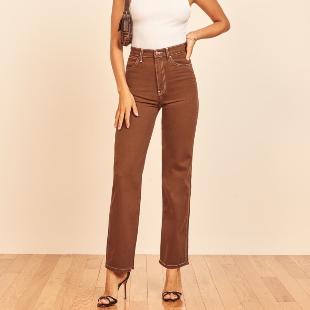 Reformation Brown Cowboy Jean